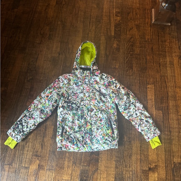 Spyder Other - GUC Spyder Multicolor Kids Ski Jacket with zip off hood Girls sz 12-14